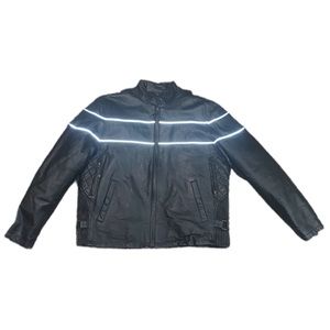 Vintage USA Bikers Dream Apparel 3M Reflective Thinsulate Leather Jacket